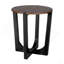 ACACIA SOLID WOOD SIDE TABLE,BROWN & BLACK COLOR