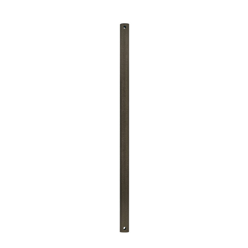 Steel Fandelier Downrod, Charred Iron, 24" H x 1" W x 1" D