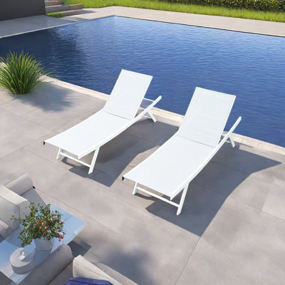 Krishona Outdoor Metal Chaise Lounge