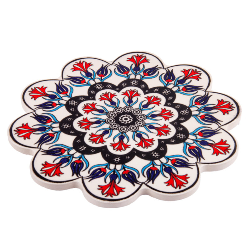Vintage Style Ceramic Tile Trivet 7''