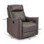 Fauteuil inclinable manuel pivotant et berçant moderne de 31,5 po de large Kayelyn (ensemble de 2)-1423985064