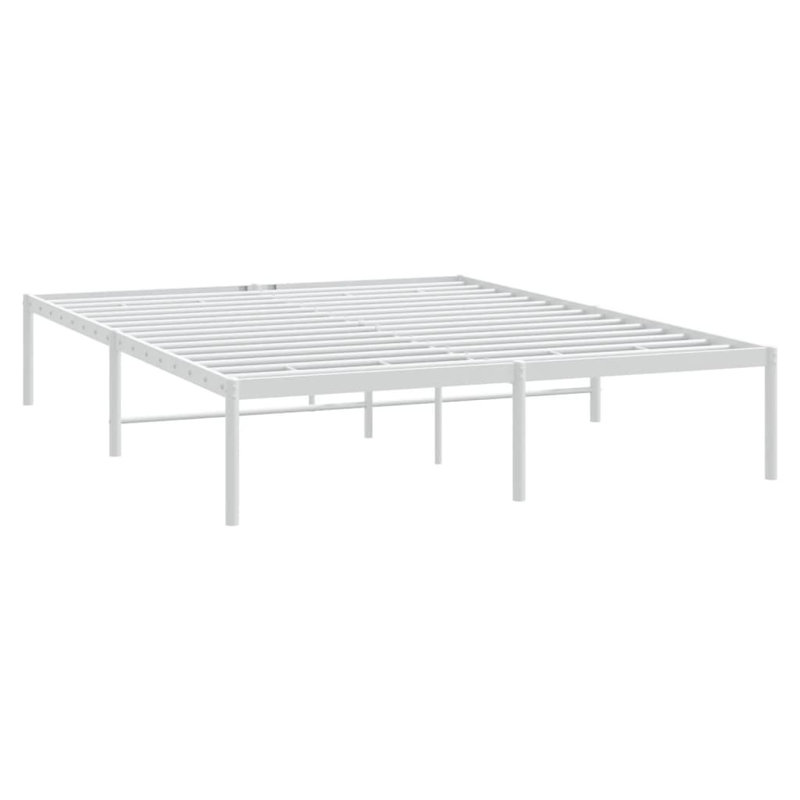 Metal Bed Frame White, Kingsize (5')