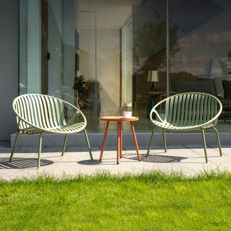 Ensemble de mobilier de patio, ensemble de conversation 3 pièces en résine tressée avec table et 2 chaises en résine, ensemble de conversation pour le jardin