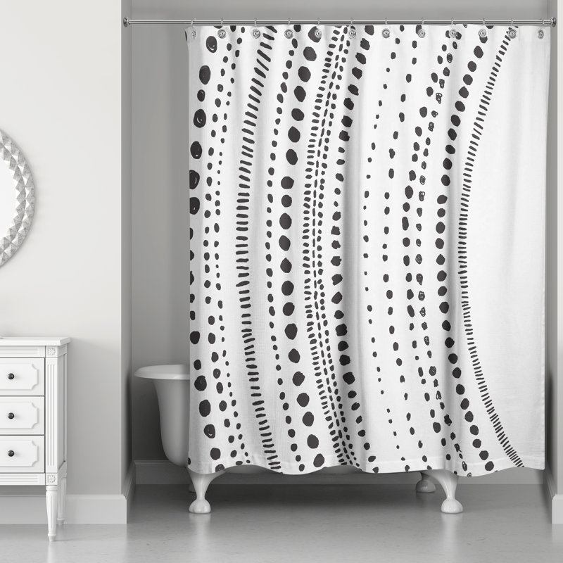 Rideau de douche simple mod points Cao