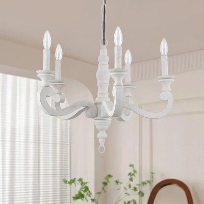 5 - Light Candle Style French Country  Antique Chandeliers