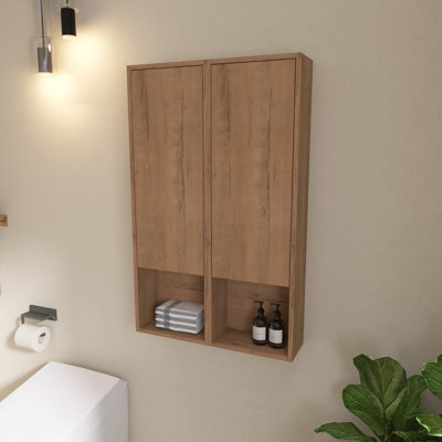 Armoire de salle de bain murale 24 po avec 2 portes à fermeture douce et 2 tablettes réglables
