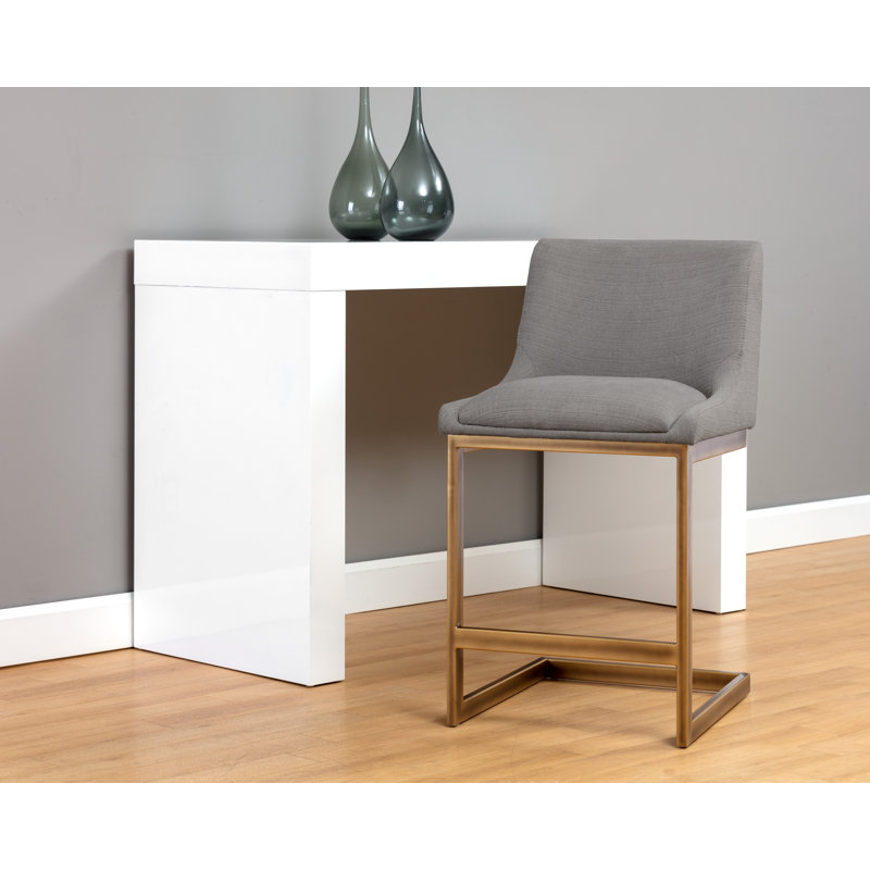 Holly Counter Stool - Abbington Burnt Orange, Light Grey, Counter Stool (26" Seat Height)