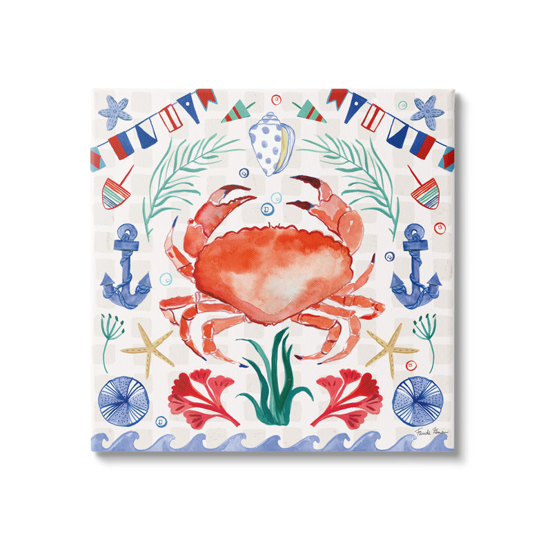 Aw-680-Giclée, motif de crabe maritime encadré par Farida Zaman, impression, H 17 po x l 17 po x P 1,5 po
