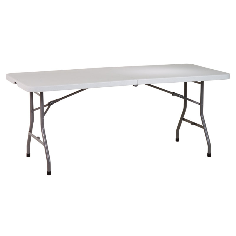 Table pliante rectangulaire en plastique Hathcock, H 29,25 po x L 30 po x P 72 po