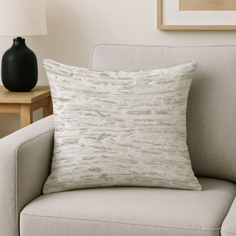 Coussin décoratif intérieur et extérieur Modern, Gris abstrait 71, Carré 16 po
