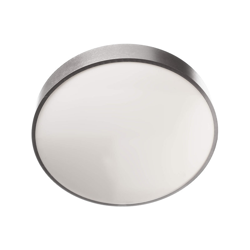 Menkar LED Flush Mount, Silver Brushed