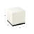 Lev Accent Ottoman, Square Cube Silhouette With White Boucle 16 Inch