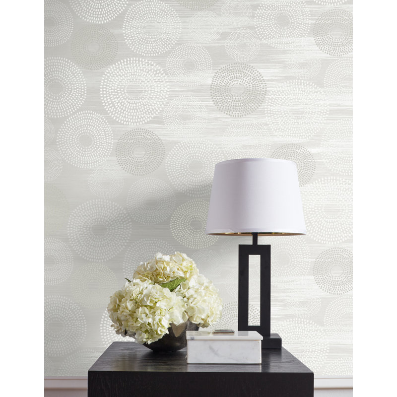 Dikili 10.05m x 53cm Wallpaper Roll, White