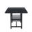 71"×35.4" Modern Spliced Dining Table, 4 Black Textured MDF Combined Tabletop With 43.3"×19.7" Lower Storage Shelf, Family Gathering Dinner Table-1013359623
