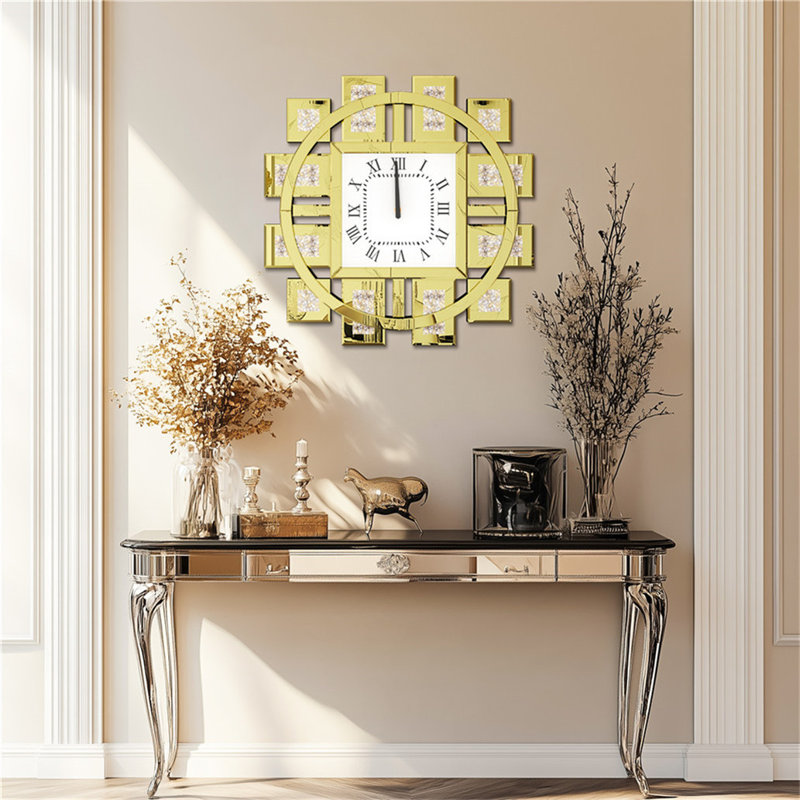 Eggleston Wall Clock, Gold, Large