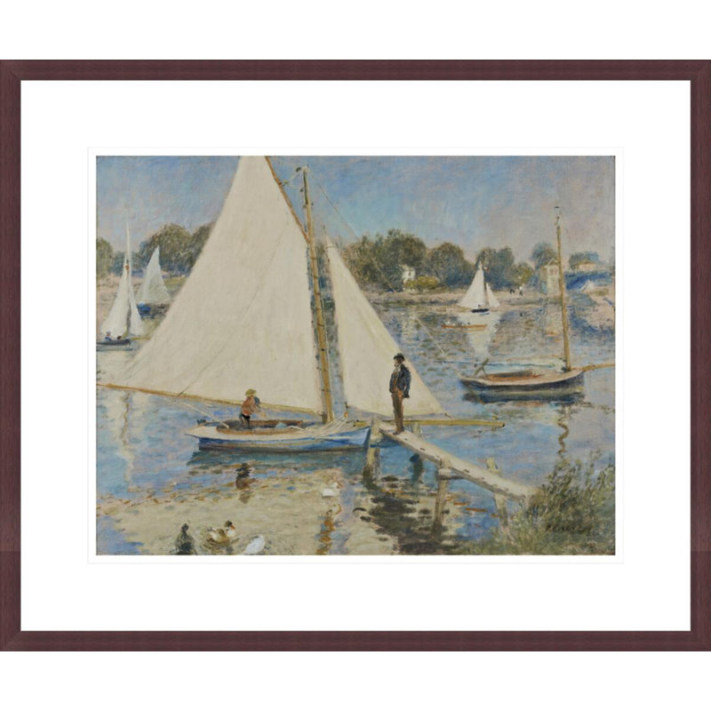 «La seine à Argenteuil» par Pierre-Auguste Renoir, impression giclée encadrée, H 17,75 po x l 21,34 po