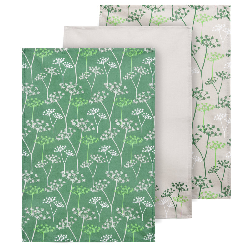 Cow Parsley Cotton Waffle Kitchen Towel