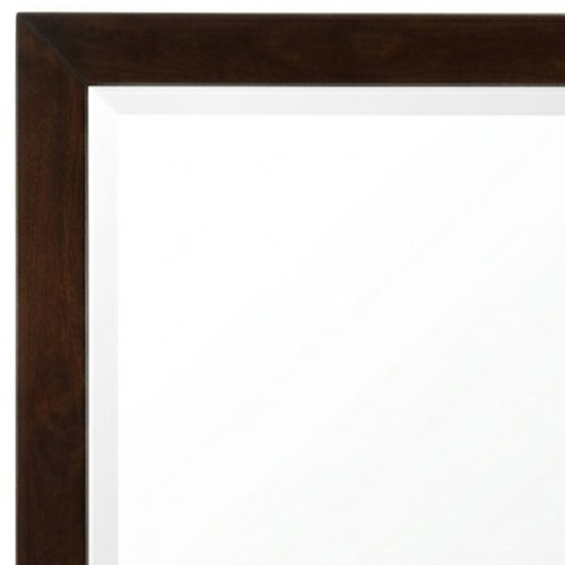 Merisier brun salé 39,38 po X P 39,38 po Miroir carré H