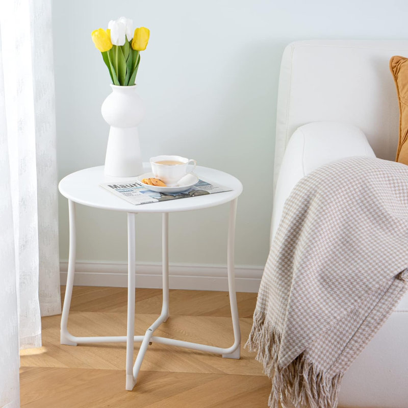 Table basse d'extérieur résistante aux intempéries Neston, Blanc