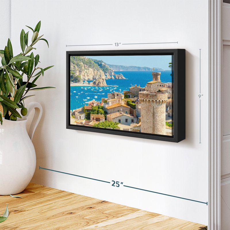 Places "Art mural espagnol Tossa De Mar", H 9 po x l 13 po