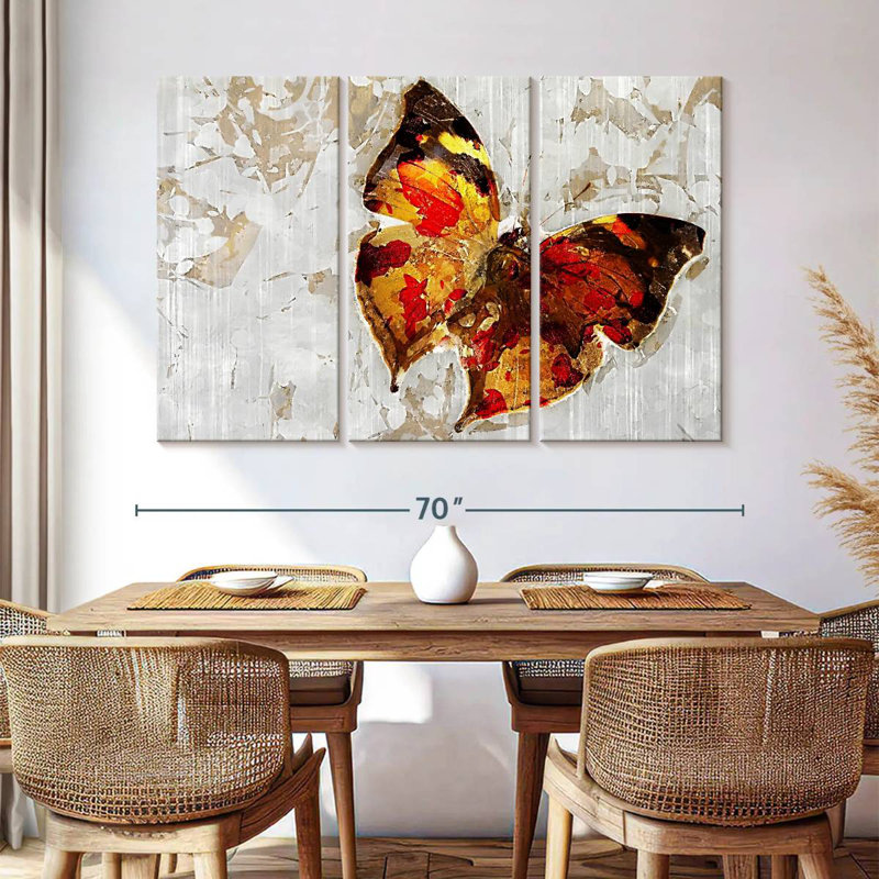 Brampt Grunge Butterfly, 42" H x 65" W