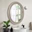 Miroir mural coulissant 23,62 "avec tablettes de rangement - Armoire latérale en bois à 2 niveaux
