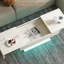 Budwin Modern LED Center Coffee Table Sliding Top with Storage for Living Room High Glossy-1226026588