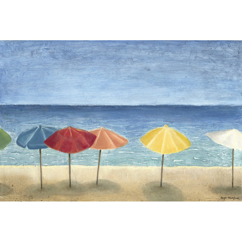 Nouveau Floral Design II - Wrapped Canvas Painting, 30cm H x 46cm W