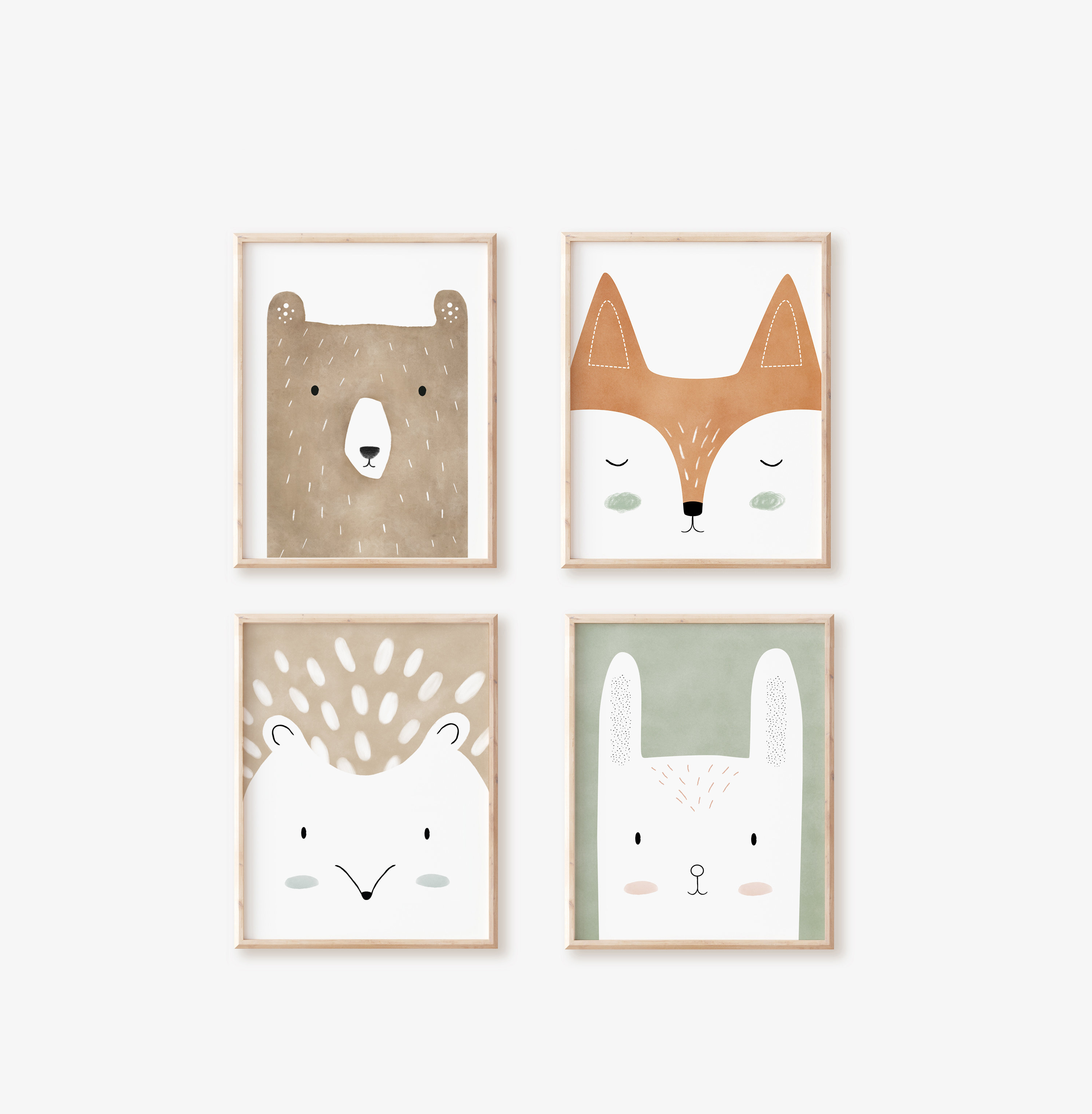 Nemo and Her Woodland Art Print Set - Unframed Prints | Wayfair