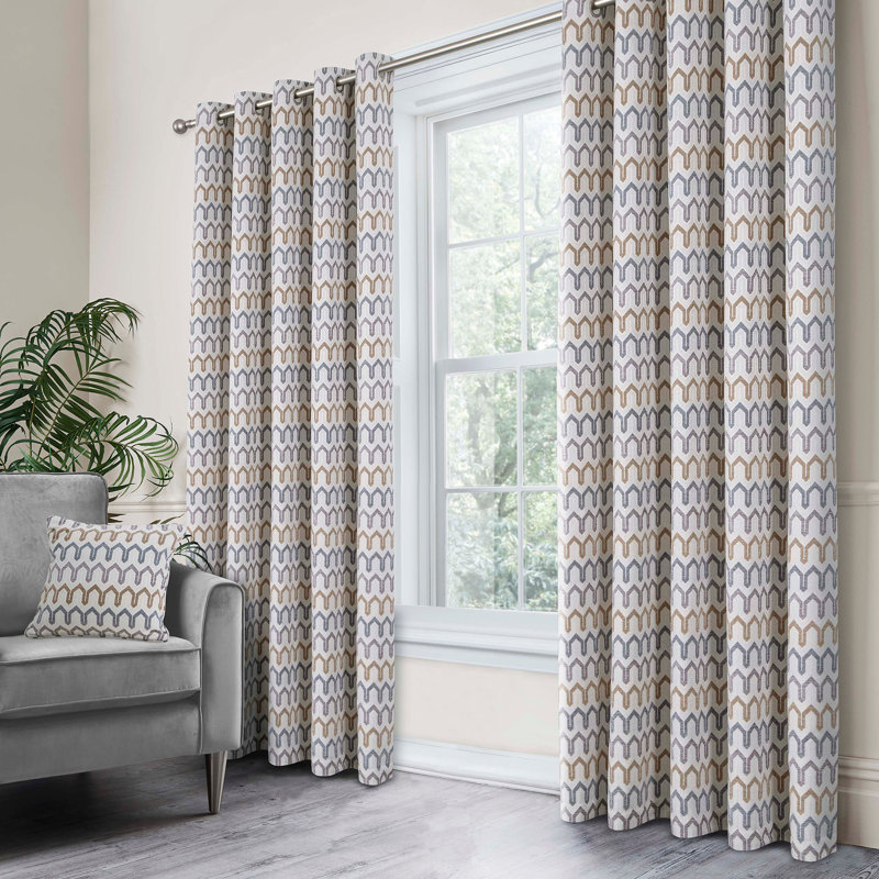 Ronisue Semi Sheer Curtain Pair, Width 229 x Drop 229 cm
