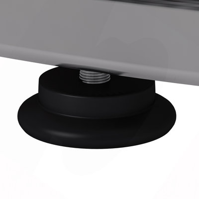 Table basse 31,5 "en verre rectangulaire moderne avec cadres en forme d'anneau, finition chromée et verre trempé gris, table centrale de luxe pour le salon, la chambre à coucher et le bureau