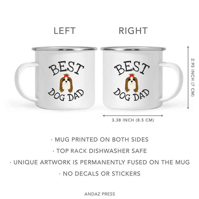 Grande tasse à café « Best Dog Dad », Shih tzu