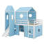 Lit mezzanine simple avec glissade et tour-434105515