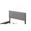 Grand lit en tissu gris clair Leandros