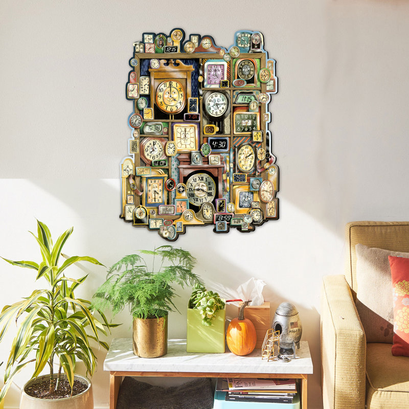 Art mural par Laura Seeley, décor de chambre d'enfant, Teling Time, H 32 po x l 23,8 po x P 1 po