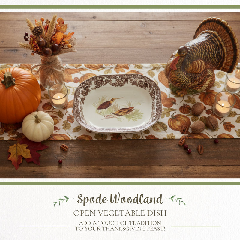 Spode Woodland Open Vegetable Dish 9.5" Snipe