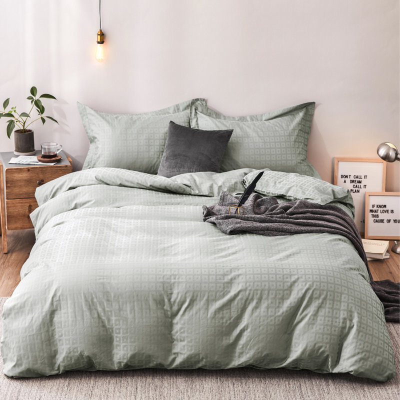 Ensemble de draps 100% coton de qualité égyptienne 400 fils Bliss, Gris, Grand