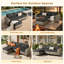 4-Piece Outdoor PE Rattan Patio Conversation Set with Cushions and Ottoman-671537235-691699196