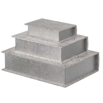 Ensemble de 3 boîtes de rangement en velours