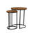 Round Teak Solid Wood Outdoor Side Table , 19.75 " W 19.75 " D