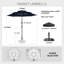 3-Tier Solar Led Lighted Market Patio Umbrella with Push Button Tilt-2102619096-2102619100