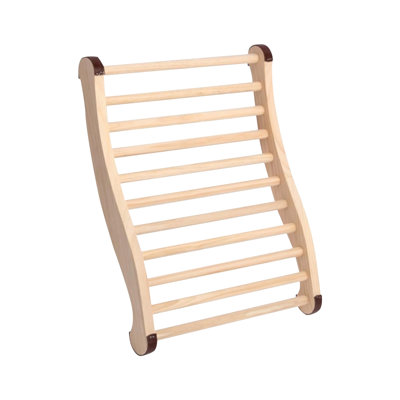 Coussin de dossier de sauna ergonomique en bois avec dossier en forme de S et coussins antidérapants pour banc de sauna à vapeur sèche infrarouge