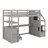 Loft Bed With Integrated Desk And Shelving Units-1460118926