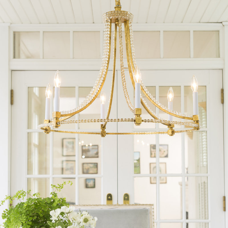 BARCELONA Chandelier, Antique Gold Leaf