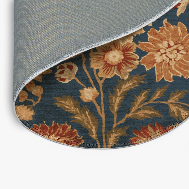 Tapis noir d'intérieur et d'extérieur Botanical