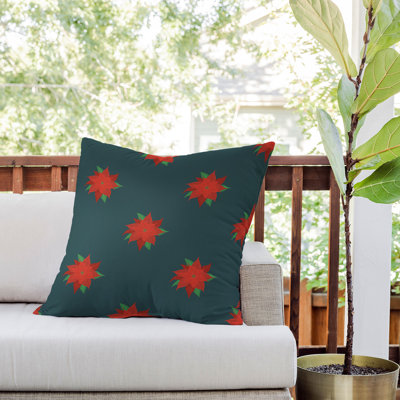 Coussin extérieur Design by Spark Poinsettia Florals