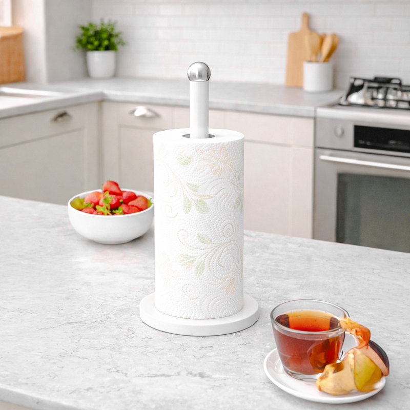 Stainless Steel Paper Towel Holder, Matt White