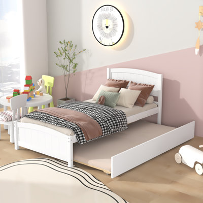 Lit plateforme simple avec lit gigogne Murtibai