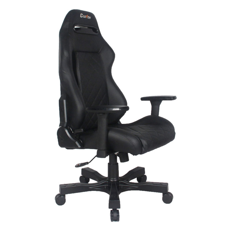 Absolute Office Faux Leather PC & Racing Game Chair in Black
