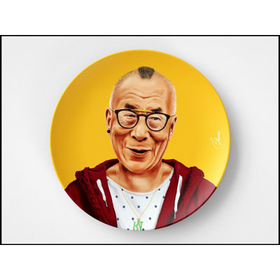 Assiette-cadeau spirituelle ronde de 10 po Dalai